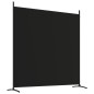 vidaXL Biombo divisor de 3 paneles de tela negro 525x180 cm vidaXL Biombo divisor de 3 paneles de tela negro 525x180 cm