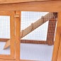 vidaXL Casa de animales pequeños jaula conejera con tejados madera vidaXL Casa de animales pequeños jaula conejera con tejados madera