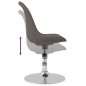 vidaXL Sillas de comedor giratorias 2 unidades tela gris claro