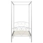 vidaXL Estructura de cama con dosel metal blanco 90x200 cm vidaXL Estructura de cama con dosel metal blanco 90x200 cm