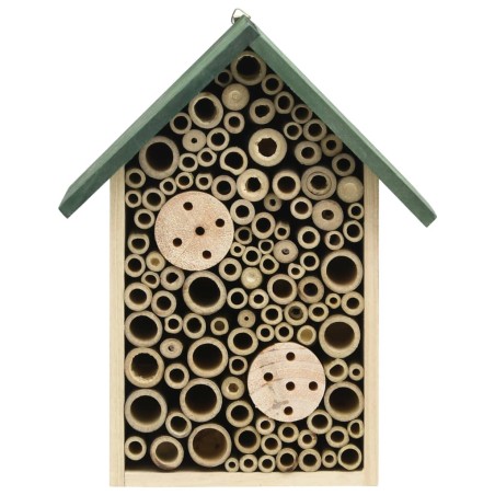 vidaXL Casas de insectos 2 uds 23x14x29 cm madera maciza de abeto
