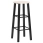 vidaXL Taburetes de cocina 2 unidades MDF negros vidaXL Taburetes de cocina 2 unidades MDF negros