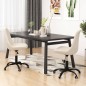 vidaXL Sillas de comedor giratorias 2 unidades tela color crema vidaXL Sillas de comedor giratorias 2 unidades tela color crema