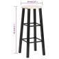 vidaXL Taburetes de cocina 2 unidades MDF negros vidaXL Taburetes de cocina 2 unidades MDF negros