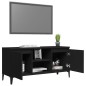 vidaXL Mueble de TV con patas de metal negro 103,5x35x50 cm vidaXL Mueble de TV con patas de metal negro 103,5x35x50 cm