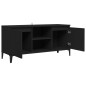 vidaXL Mueble de TV con patas de metal negro 103,5x35x50 cm vidaXL Mueble de TV con patas de metal negro 103,5x35x50 cm