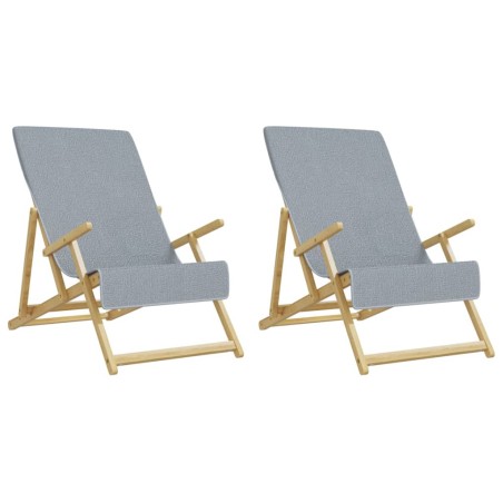 vidaXL Toallas de playa 2 uds tela gris 400 g/m² 60x135 cm