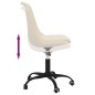 vidaXL Sillas de comedor giratorias 2 unidades tela color crema vidaXL Sillas de comedor giratorias 2 unidades tela color crema