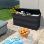 vidaXL Caja de almacenamiento de jardín negra 117x45x56 cm vidaXL Caja de almacenamiento de jardín negra 117x45x56 cm