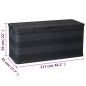 vidaXL Caja de almacenamiento de jardín negra 117x45x56 cm vidaXL Caja de almacenamiento de jardín negra 117x45x56 cm