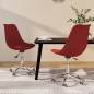 vidaXL Sillas de comedor giratorias 2 unidades tela rojo tinto vidaXL Sillas de comedor giratorias 2 unidades tela rojo tinto