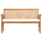 vidaXL Banco de jardín 3 plazas con cojín madera maciza acacia 150 cm vidaXL Banco de jardín 3 plazas con cojín madera maciza acacia 150 cm