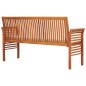 vidaXL Banco de jardín 3 plazas con cojín madera maciza acacia 150 cm vidaXL Banco de jardín 3 plazas con cojín madera maciza acacia 150 cm