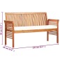 vidaXL Banco de jardín 3 plazas con cojín madera maciza acacia 150 cm vidaXL Banco de jardín 3 plazas con cojín madera maciza acacia 150 cm