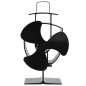 vidaXL Ventilador de estufa accionado por calor 3 aspas negro vidaXL Ventilador de estufa accionado por calor 3 aspas negro