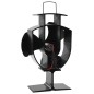 vidaXL Ventilador de estufa accionado por calor 3 aspas negro vidaXL Ventilador de estufa accionado por calor 3 aspas negro