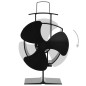 vidaXL Ventilador de estufa accionado por calor 3 aspas negro vidaXL Ventilador de estufa accionado por calor 3 aspas negro