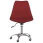 vidaXL Sillas de comedor giratorias 2 unidades tela rojo tinto vidaXL Sillas de comedor giratorias 2 unidades tela rojo tinto