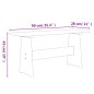 vidaXL Mesa de comedor con banco madera maciza marrón miel y blanco vidaXL Mesa de comedor con banco madera maciza marrón miel y blanco