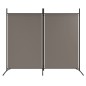vidaXL Biombo divisor de 2 paneles de tela gris antracita 175x180 cm