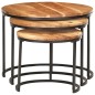 vidaXL Mesas apilables 3 unidades madera maciza de acacia vidaXL Mesas apilables 3 unidades madera maciza de acacia
