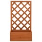vidaXL Jardinera enrejada de jardín madera abeto naranja 50x25x90 cm vidaXL Jardinera enrejada de jardín madera abeto naranja 50x25x90 cm