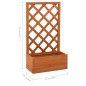 vidaXL Jardinera enrejada de jardín madera abeto naranja 50x25x90 cm vidaXL Jardinera enrejada de jardín madera abeto naranja 50x25x90 cm