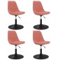 vidaXL Sillas de comedor giratorias 4 unidades de terciopelo rosa vidaXL Sillas de comedor giratorias 4 unidades de terciopelo rosa