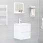 vidaXL Espejo de baño madera contrachapada blanco 40x10,5x37 cm vidaXL Espejo de baño madera contrachapada blanco 40x10,5x37 cm