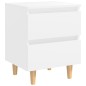 vidaXL Mesitas de noche 2 uds patas madera maciza blanco 40x35x50 cm vidaXL Mesitas de noche 2 uds patas madera maciza blanco 40x35x50 cm
