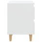 vidaXL Mesitas de noche 2 uds patas madera maciza blanco 40x35x50 cm vidaXL Mesitas de noche 2 uds patas madera maciza blanco 40x35x50 cm