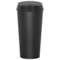 vidaXL Cubo de basura doble negro 50 L vidaXL Cubo de basura doble negro 50 L