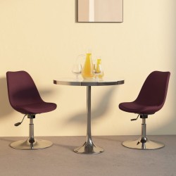 vidaXL Sillas de comedor giratorias 2 unidades tela morado