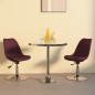 vidaXL Sillas de comedor giratorias 2 unidades tela morado