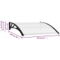 vidaXL Marquesina para puerta PC 120x100 cm