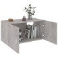 vidaXL Armario de pared madera contrachapada gris hormigón 80x39x40 cm