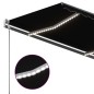 vidaXL Toldo retráctil manual con luz LED gris antracita 450x300 cm