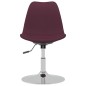 vidaXL Sillas de comedor giratorias 2 unidades tela morado