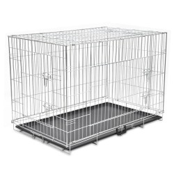 vidaXL Jaula para perros plegable de metal XXL  