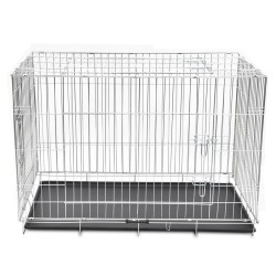 vidaXL Jaula para perros plegable de metal XXL  
