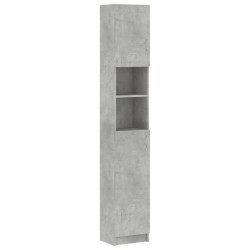 vidaXL Armario de baño contrachapada gris hormigón 32x25,5x190 cm