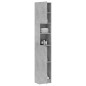 vidaXL Armario de baño contrachapada gris hormigón 32x25,5x190 cm vidaXL Armario de baño contrachapada gris hormigón 32x25,5x190 cm