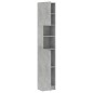 vidaXL Armario de baño contrachapada gris hormigón 32x25,5x190 cm vidaXL Armario de baño contrachapada gris hormigón 32x25,5x190 cm