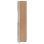 vidaXL Armario de baño contrachapada gris hormigón 32x25,5x190 cm vidaXL Armario de baño contrachapada gris hormigón 32x25,5x190 cm