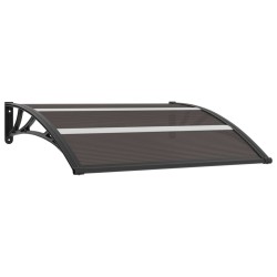 vidaXL Marquesina para puerta PC negro 120x80 cm 