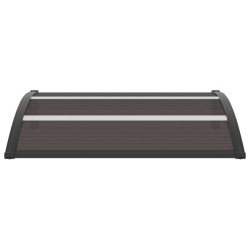 vidaXL Marquesina para puerta PC negro 120x80 cm 