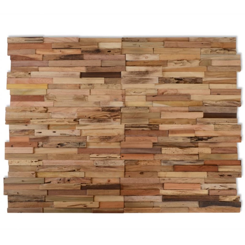 vidaXL Paneles revestimiento pared 10 uds madera teca reciclada 1,03m² vidaXL Paneles revestimiento pared 10 uds madera teca reciclada 1,03m²