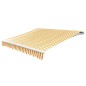 vidaXL Toldo de lona amarillo y blanco 4x3 m (sin estructura) vidaXL Toldo de lona amarillo y blanco 4x3 m (sin estructura)