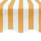 vidaXL Toldo de lona amarillo y blanco 4x3 m (sin estructura) vidaXL Toldo de lona amarillo y blanco 4x3 m (sin estructura)