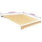 vidaXL Toldo de lona amarillo y blanco 4x3 m (sin estructura) vidaXL Toldo de lona amarillo y blanco 4x3 m (sin estructura)